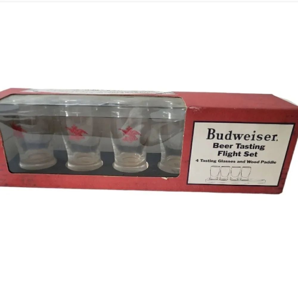 Budweiser Beer Tasting Flight Set Glassware
